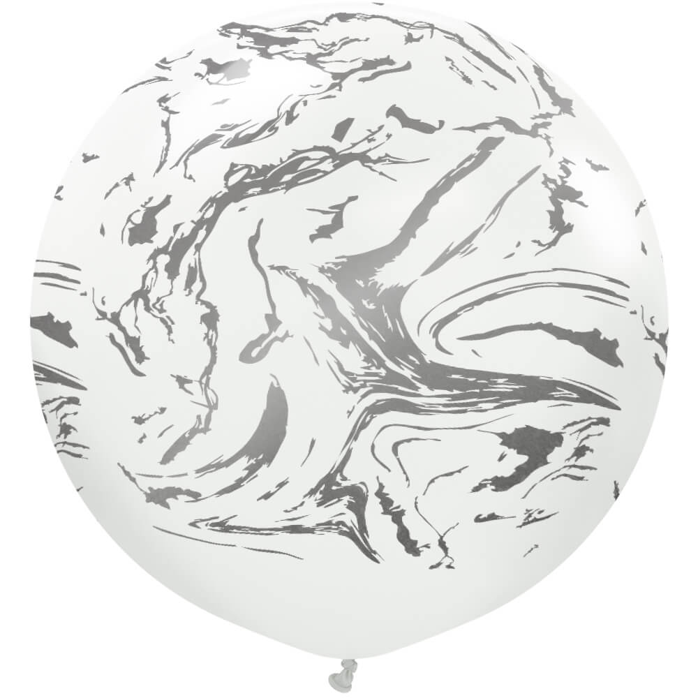 24 inch KALISAN SPACE NEBULA - WHITE W/ SILVER INK