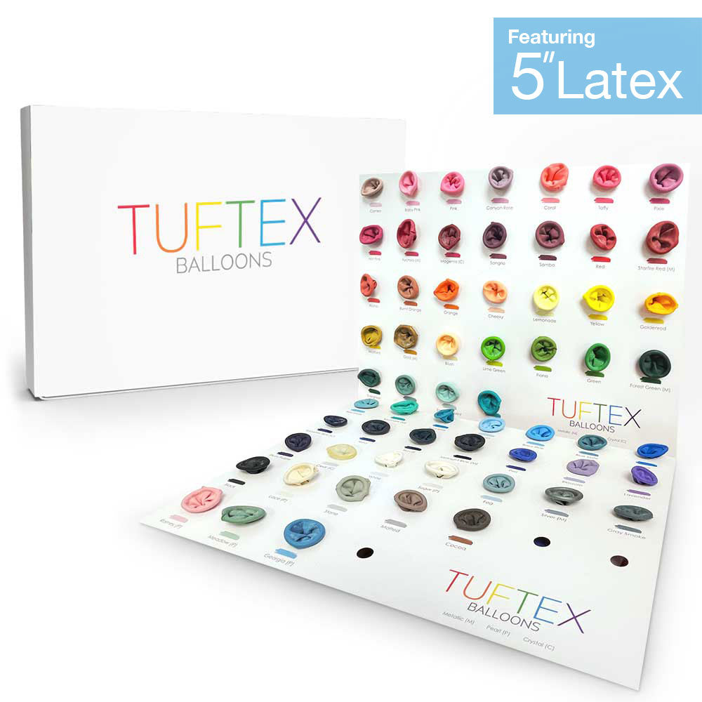 TUFTEX LATEX COLOR PORTFOLIO WITH 5 INCH BALLOONS