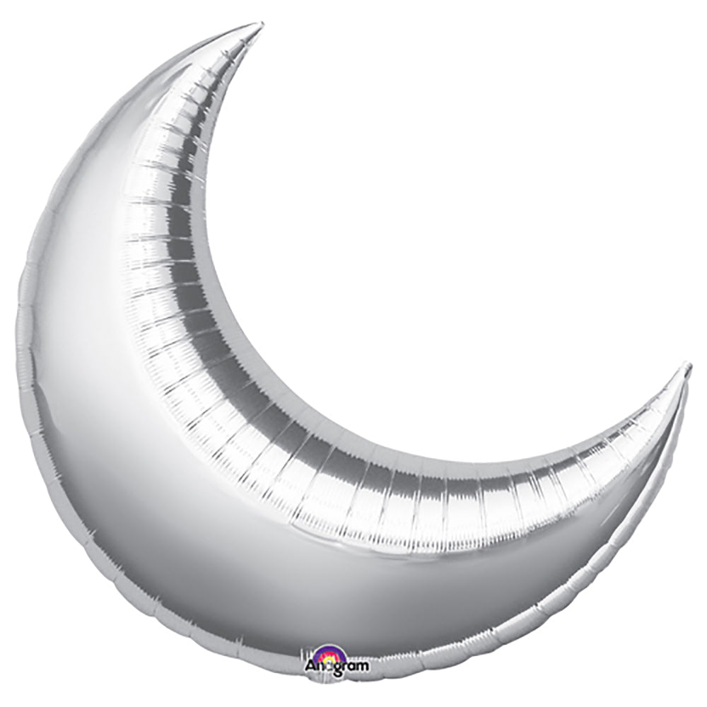 26 inch CRESCENT MOON - SILVER (3 PK)