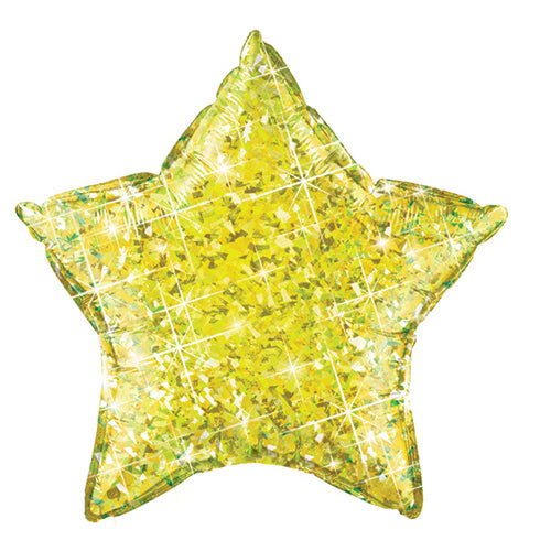 20 inch STAR HOLOGRAPHIC - JEWEL YELLOW